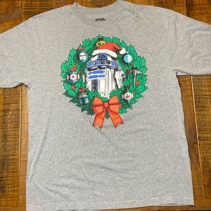 Star Wars Christmas R2-D2 Wreath T-Shirt, 2XLT